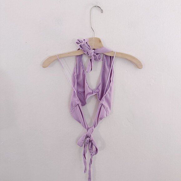 Urban Outfitters Out From Under Sorelle Twist Halter Bra Top Lavender Purple - Picture 6 of 6